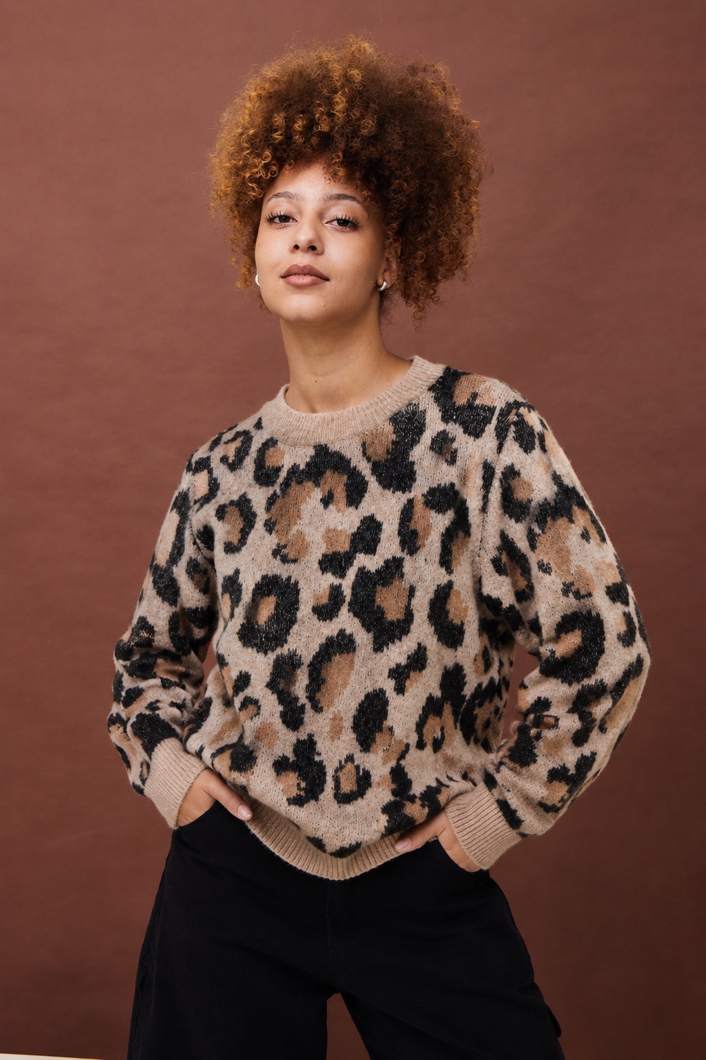 SWEATER PRINT CAMEL